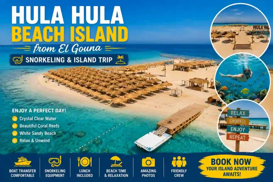 Hula Hula Beach Island from El Gouna | Snorkeling & Island Trip